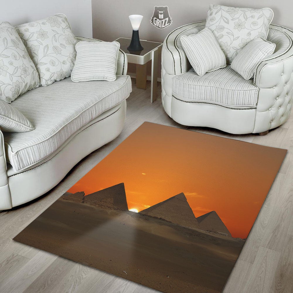 Sunset Pyramid Print Floor Mat-grizzshop