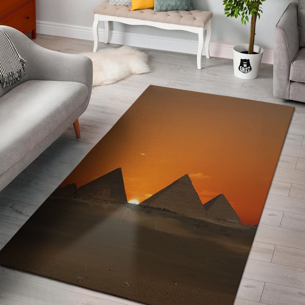 Sunset Pyramid Print Floor Mat-grizzshop