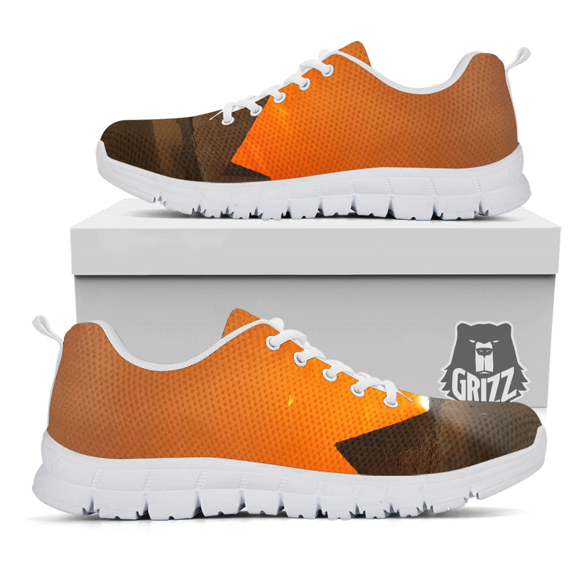 Sunset Pyramid Print White Sneaker-grizzshop