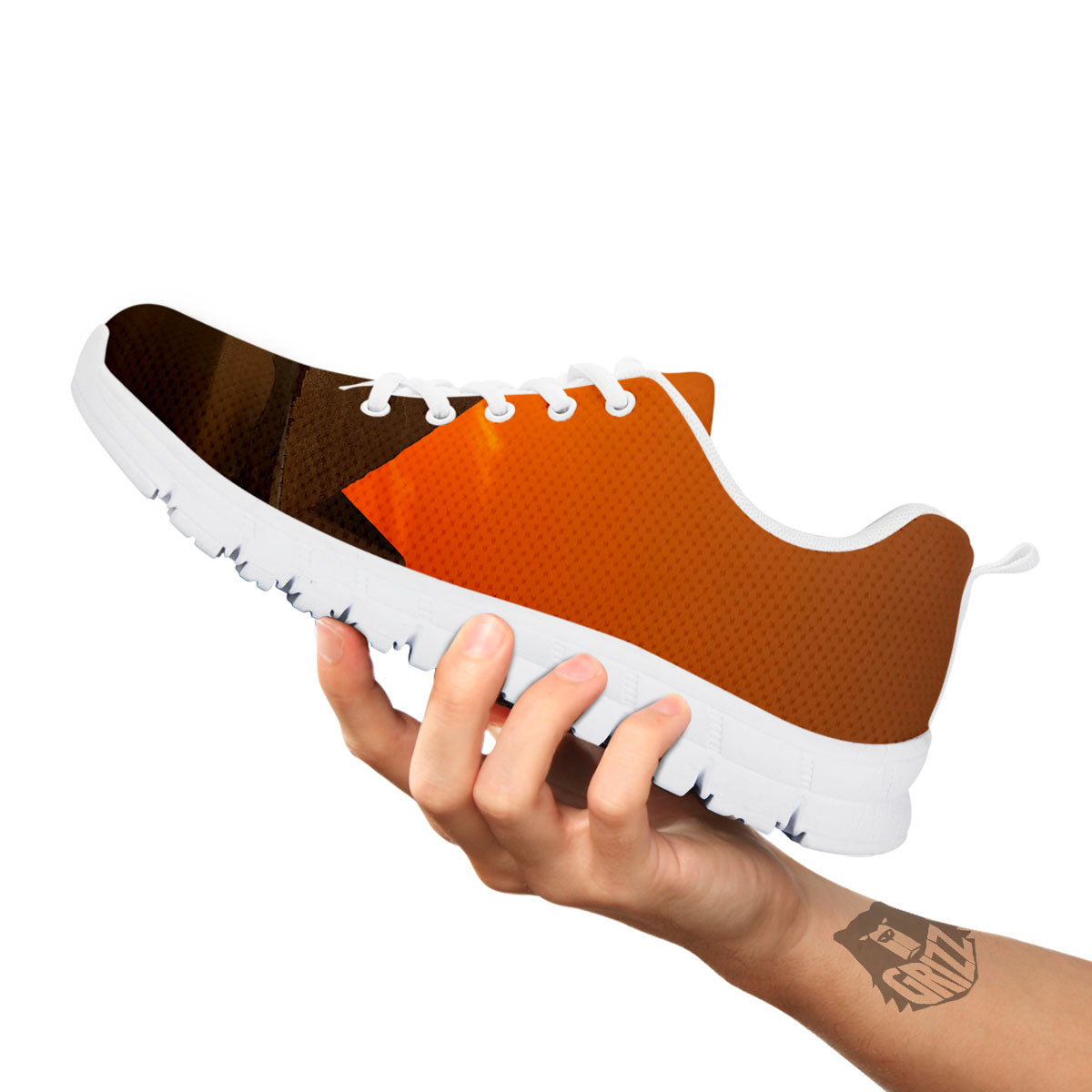 Sunset Pyramid Print White Sneaker-grizzshop