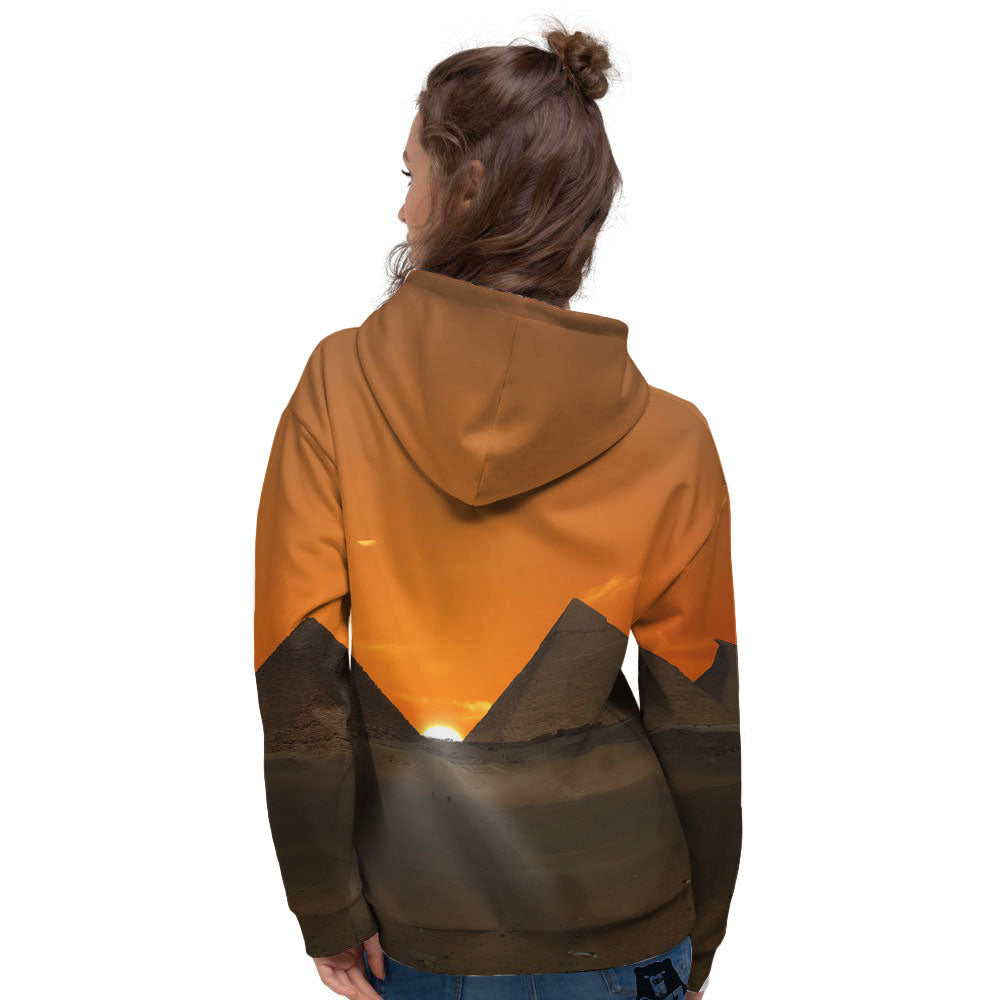 Sunset Pyramid Print Women's Hoodie-grizzshop