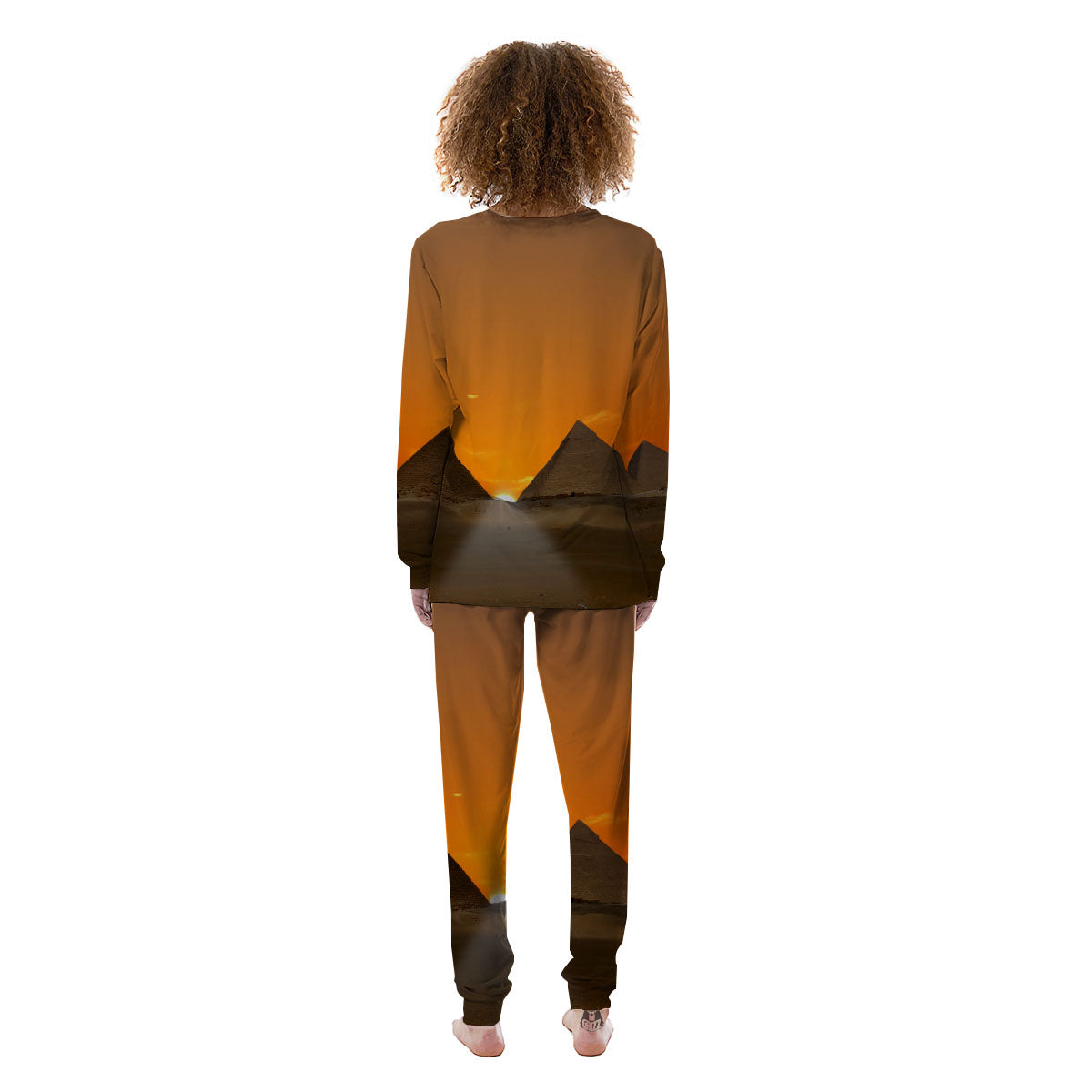 Sunset Pyramid Print Women's Pajamas-grizzshop