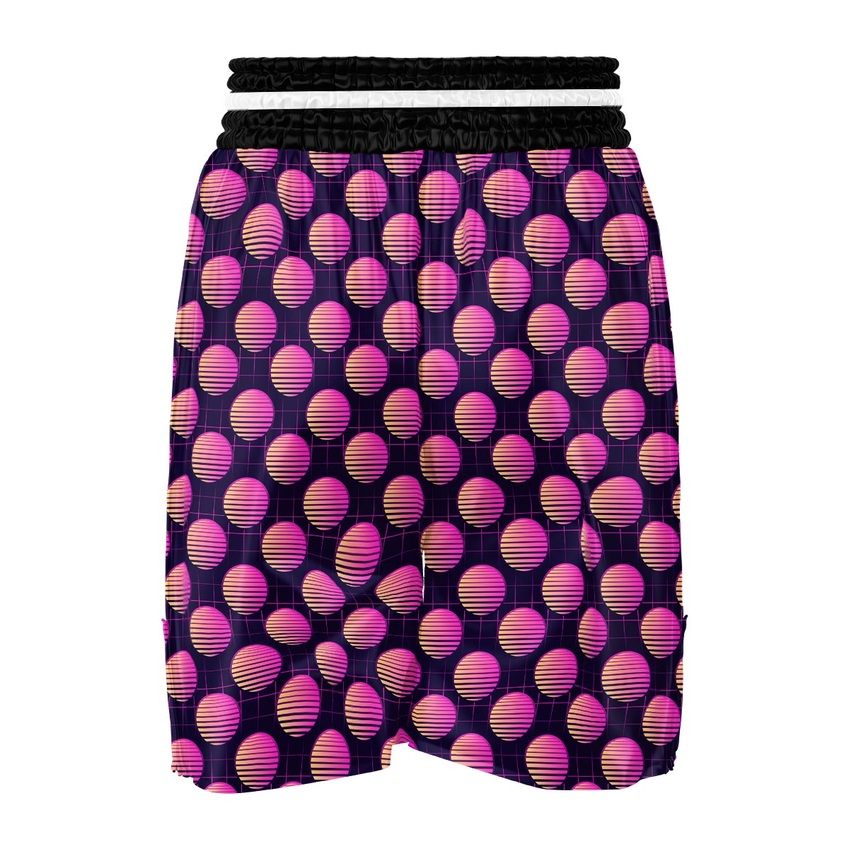 Sunset Retrowave Print Pattern Boxing Shorts-grizzshop