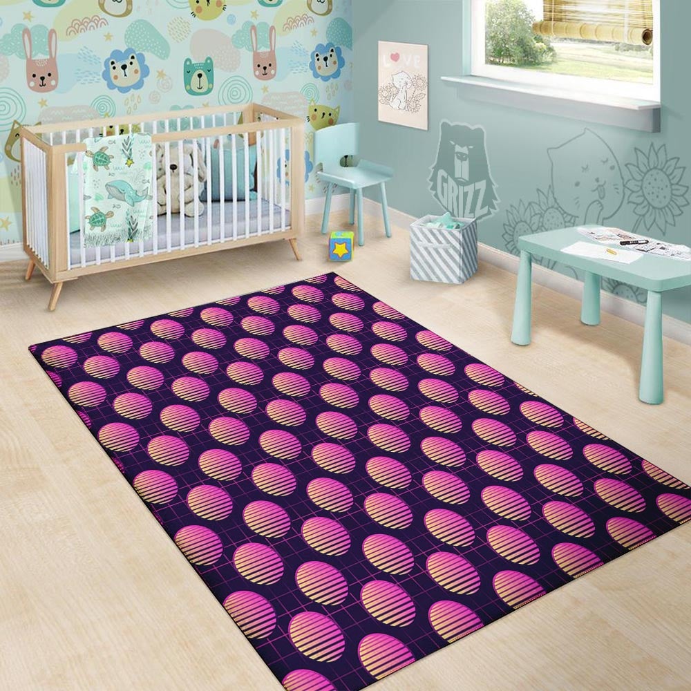 Sunset Retrowave Print Pattern Floor Mat-grizzshop