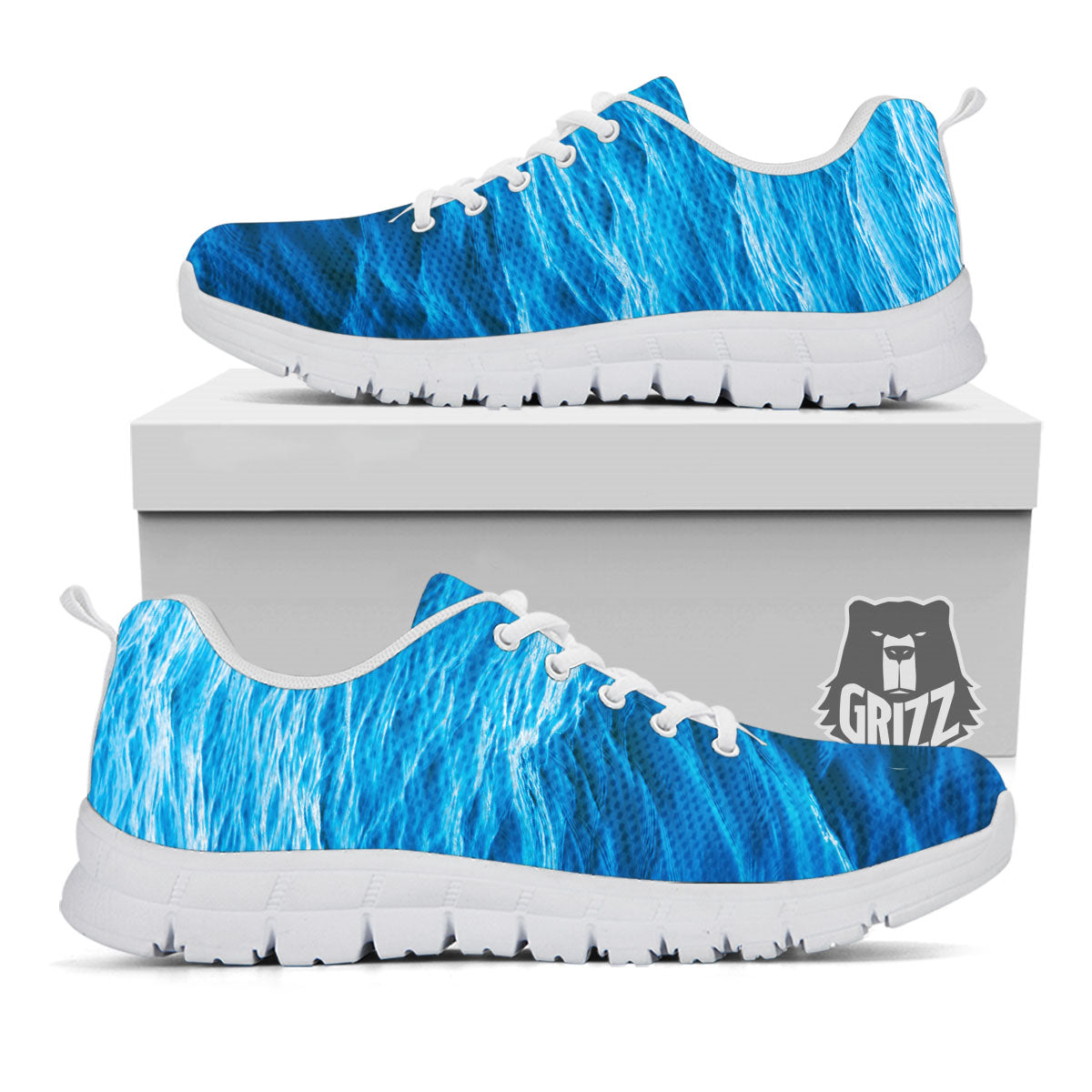 Surface Ocean Print White Sneaker-grizzshop
