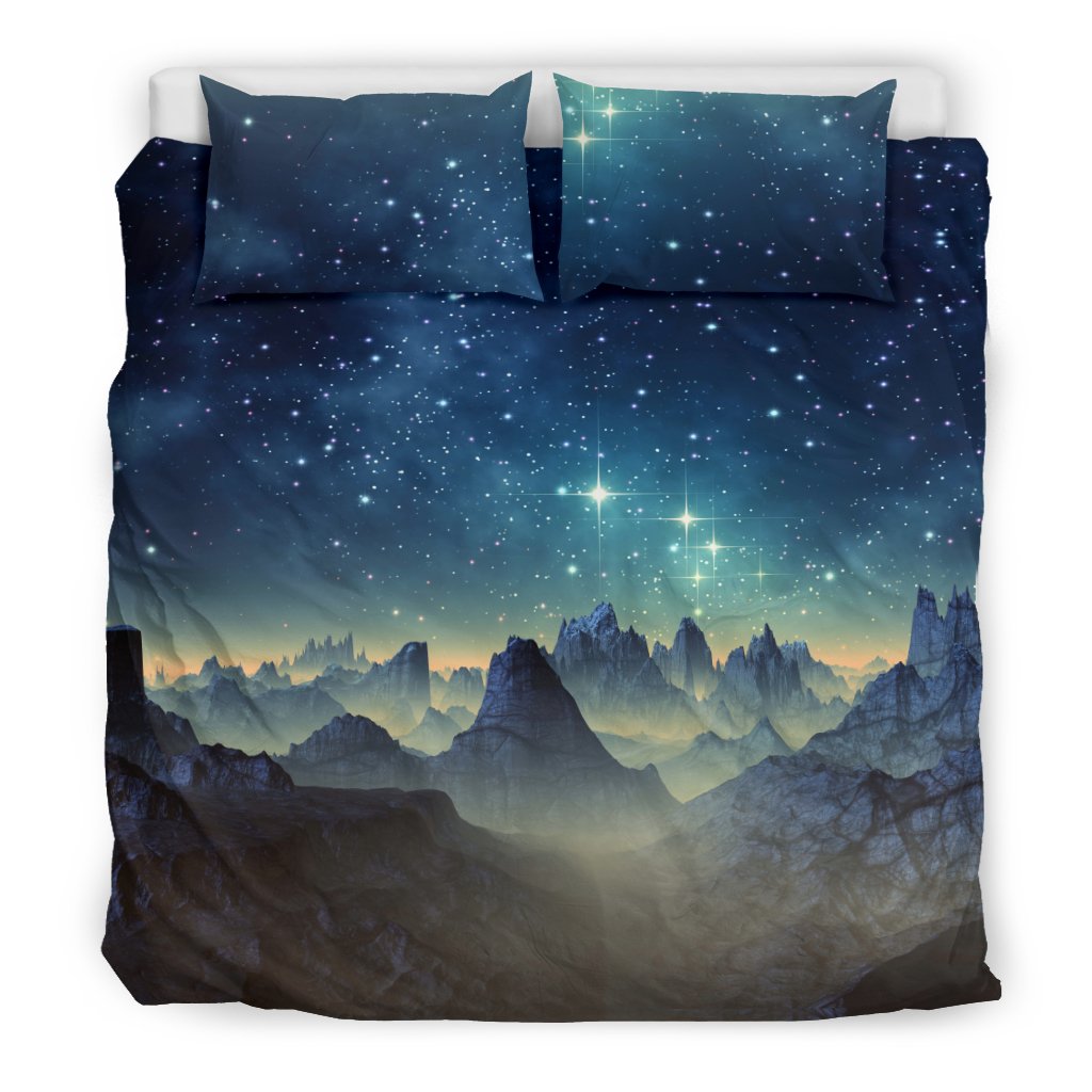 Surface Planet Galaxy Space Print Duvet Cover Bedding Set-grizzshop