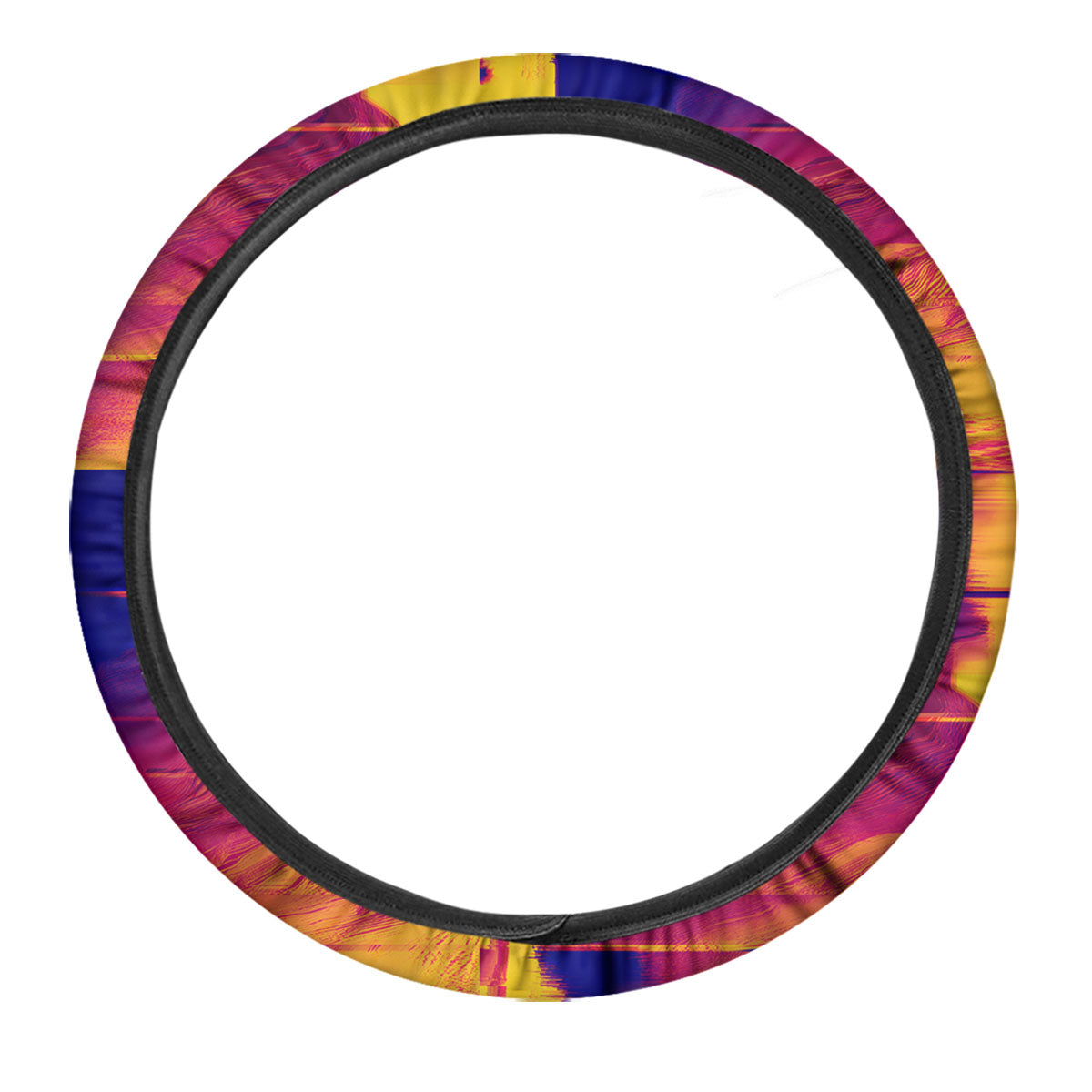 Surface Psychedelic Print Pattern Car Steering Wheel Cover-grizzshop