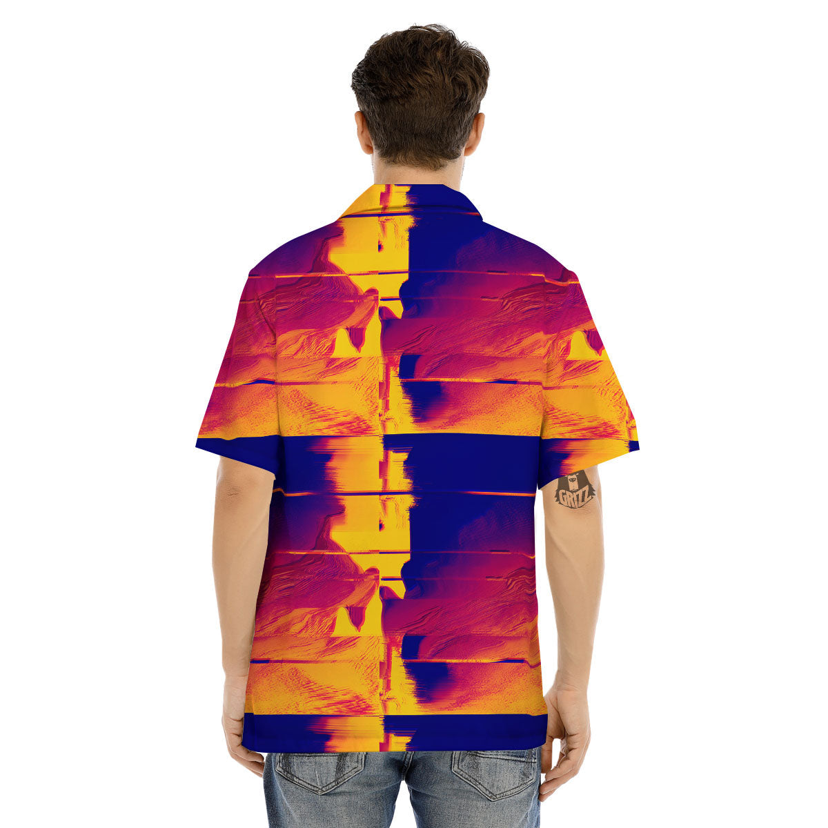 Surface Psychedelic Print Pattern Men's Hawaiian Shirt-grizzshop
