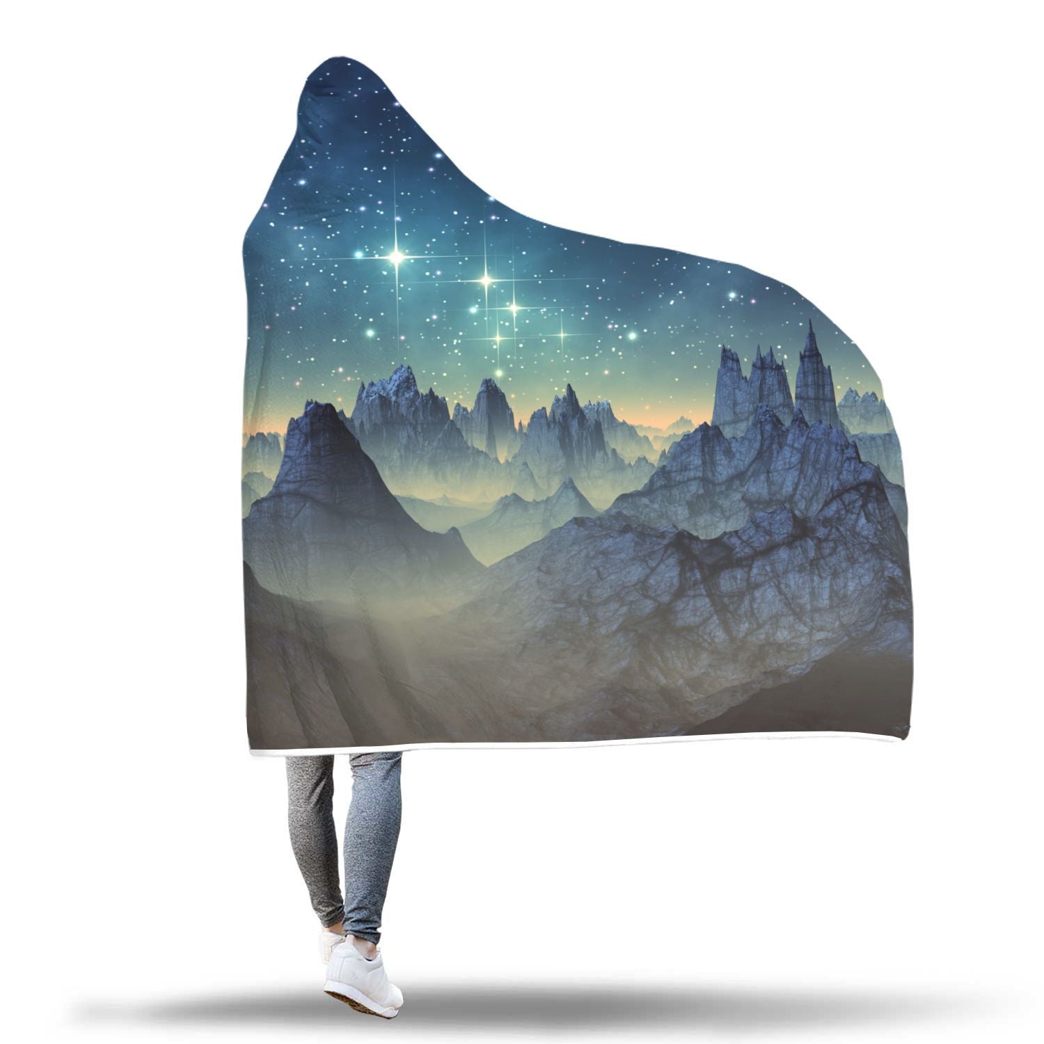 Surface Planet Galaxy Space Print Hooded Blanket-grizzshop