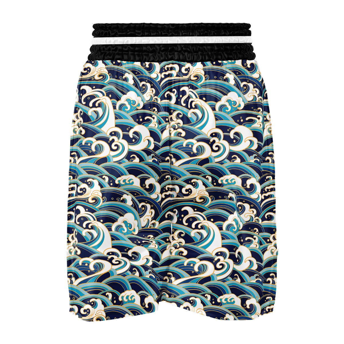 Surfing Sea Wave Print Pattern Boxing Shorts-grizzshop