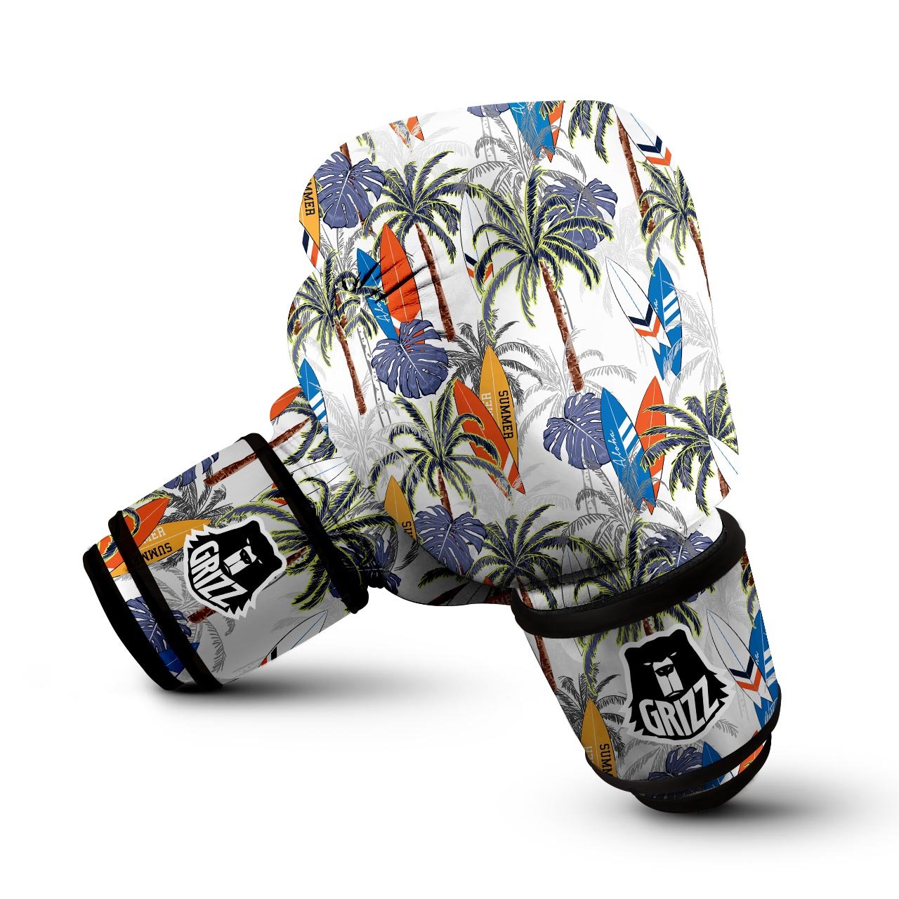 Surfing Summer Print Pattern Boxing Gloves-grizzshop