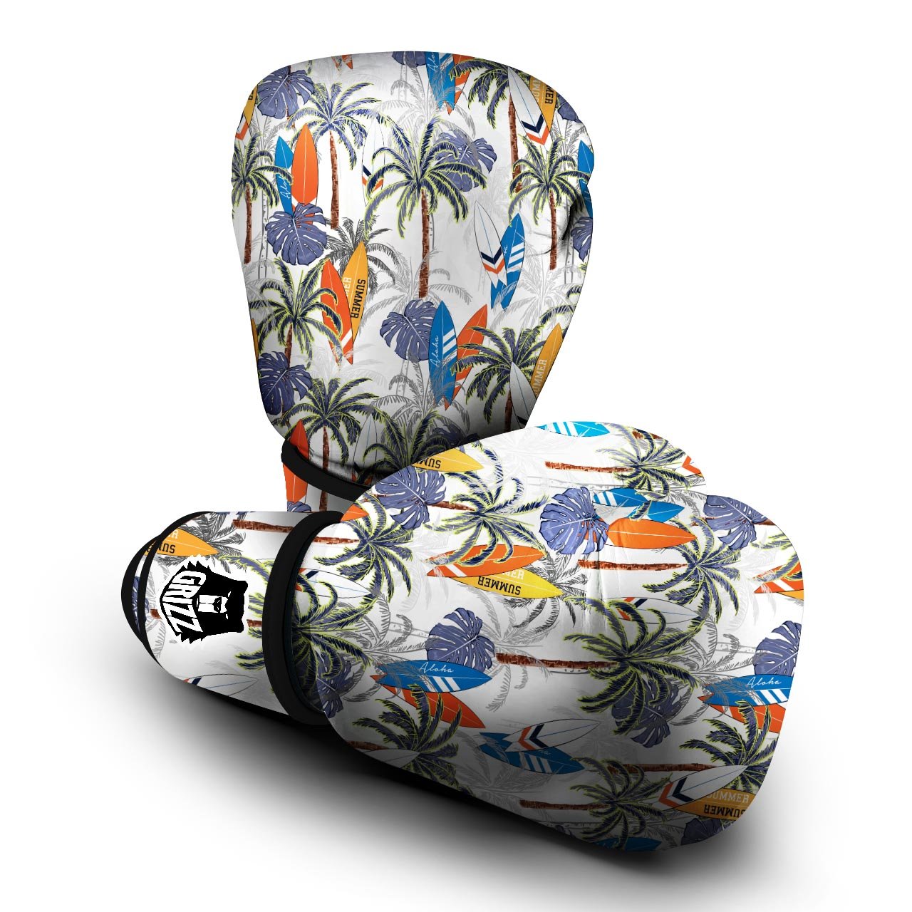 Surfing Summer Print Pattern Boxing Gloves-grizzshop