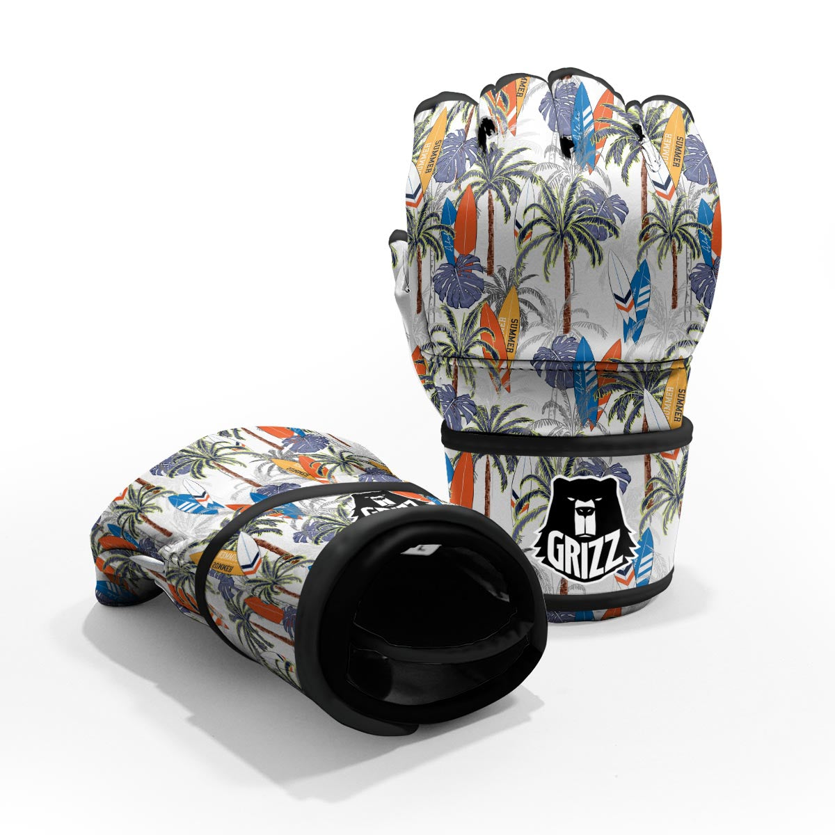 Surfing Summer Print Pattern MMA Gloves-grizzshop