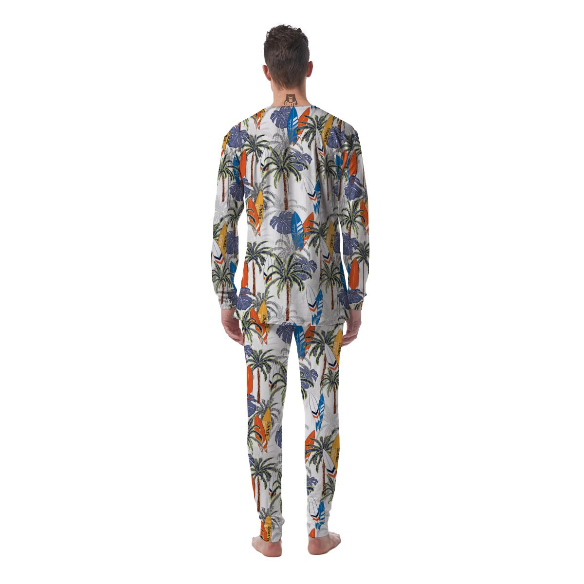 Surfing Summer Print Pattern Men's Pajamas-grizzshop