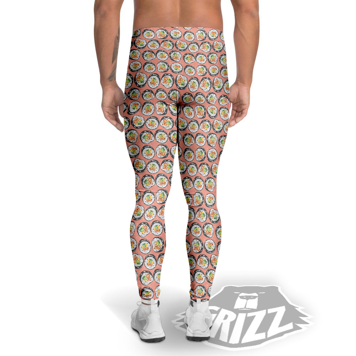 Sushi Colorful Print Pattern Men's Leggings-grizzshop