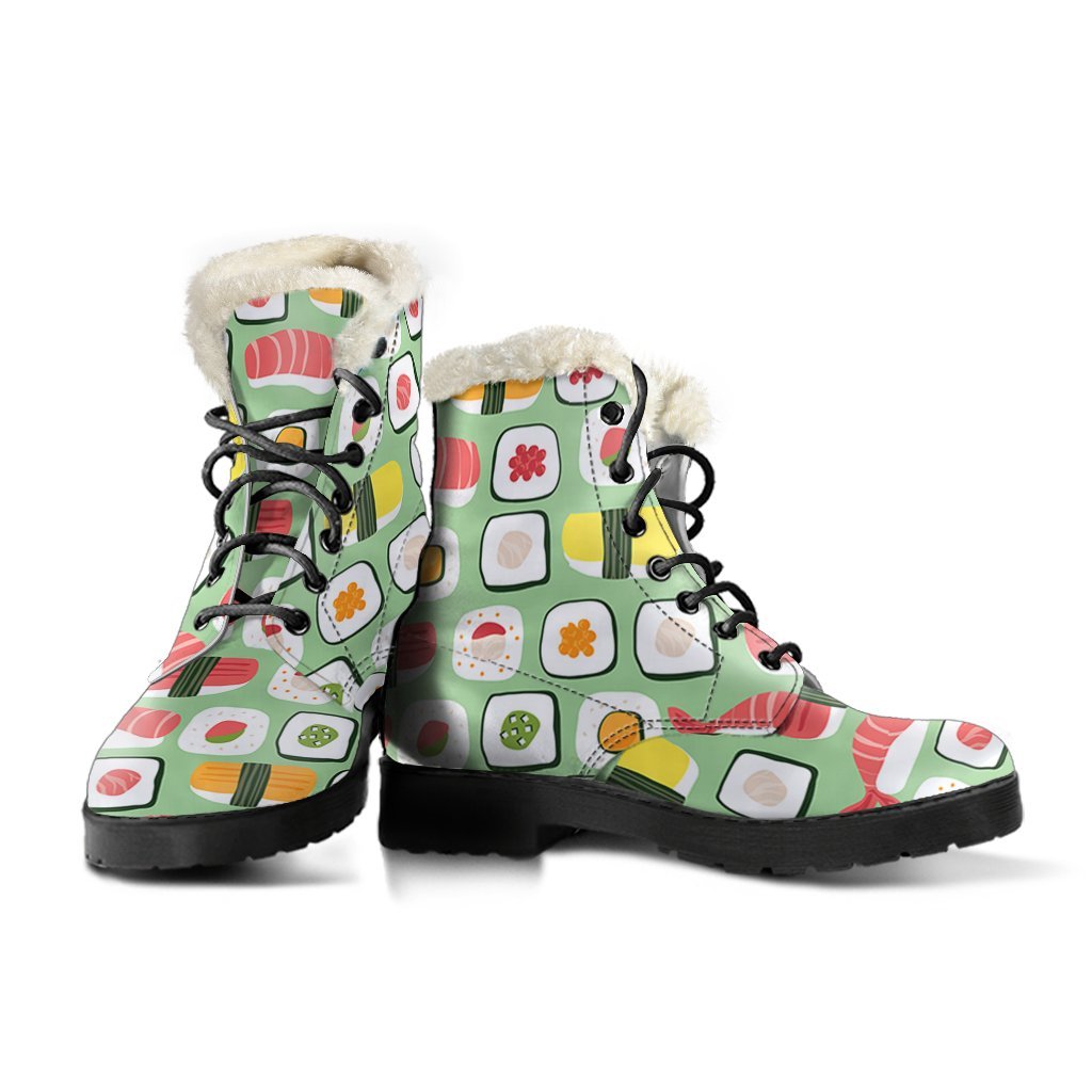 Sushi Kawaii Pattern Print Comfy Winter Boots-grizzshop