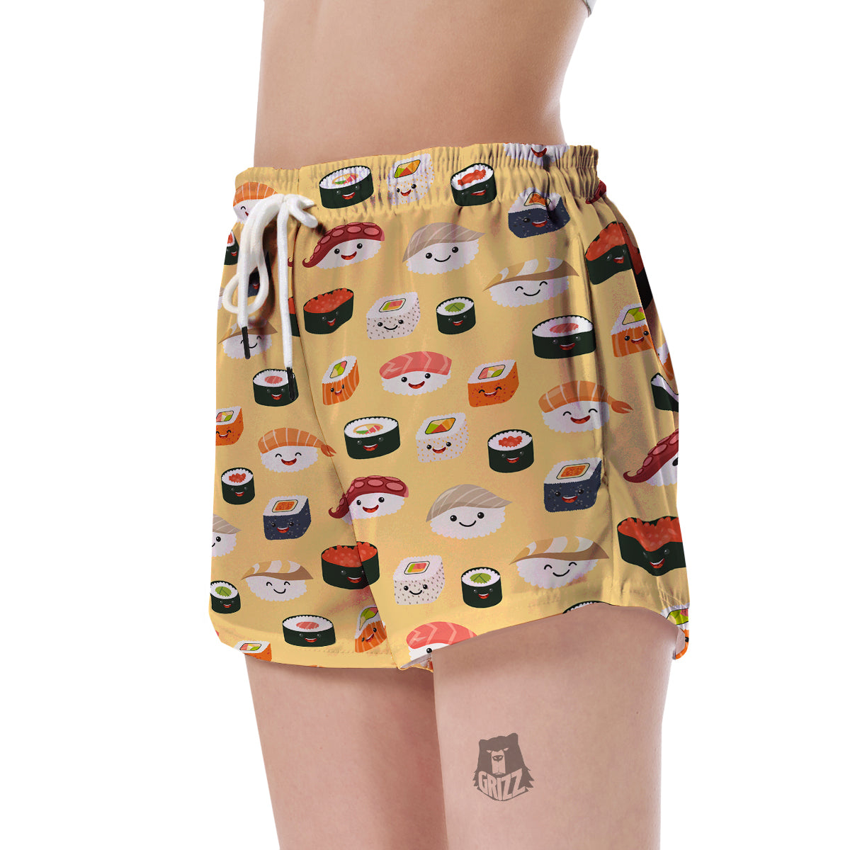 Sushi Print Pattern Women's Shorts-grizzshop