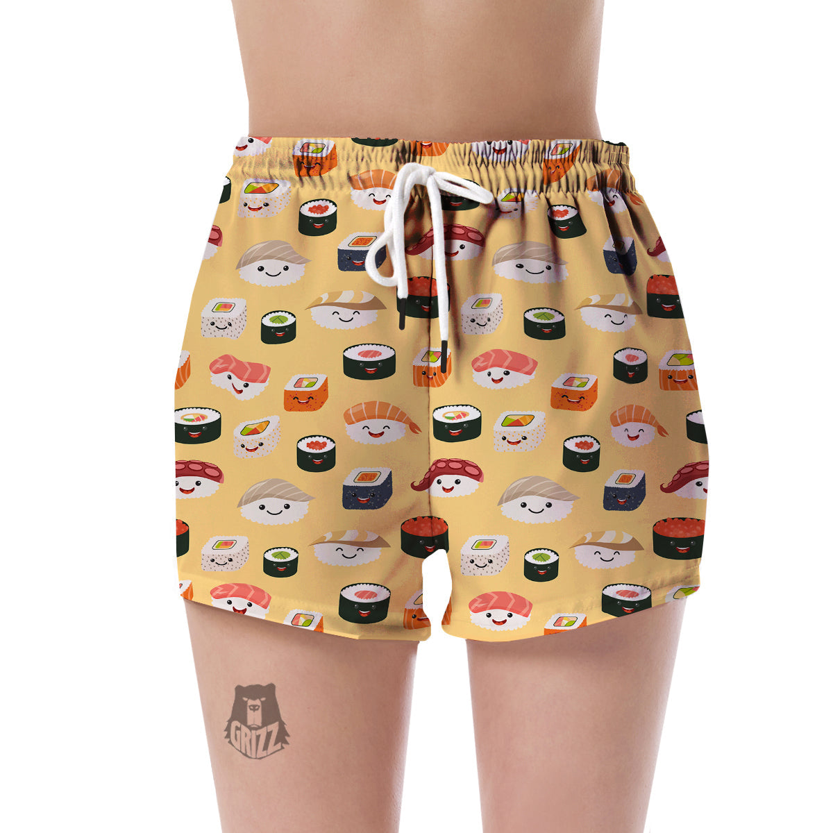 Sushi Print Pattern Women's Shorts-grizzshop