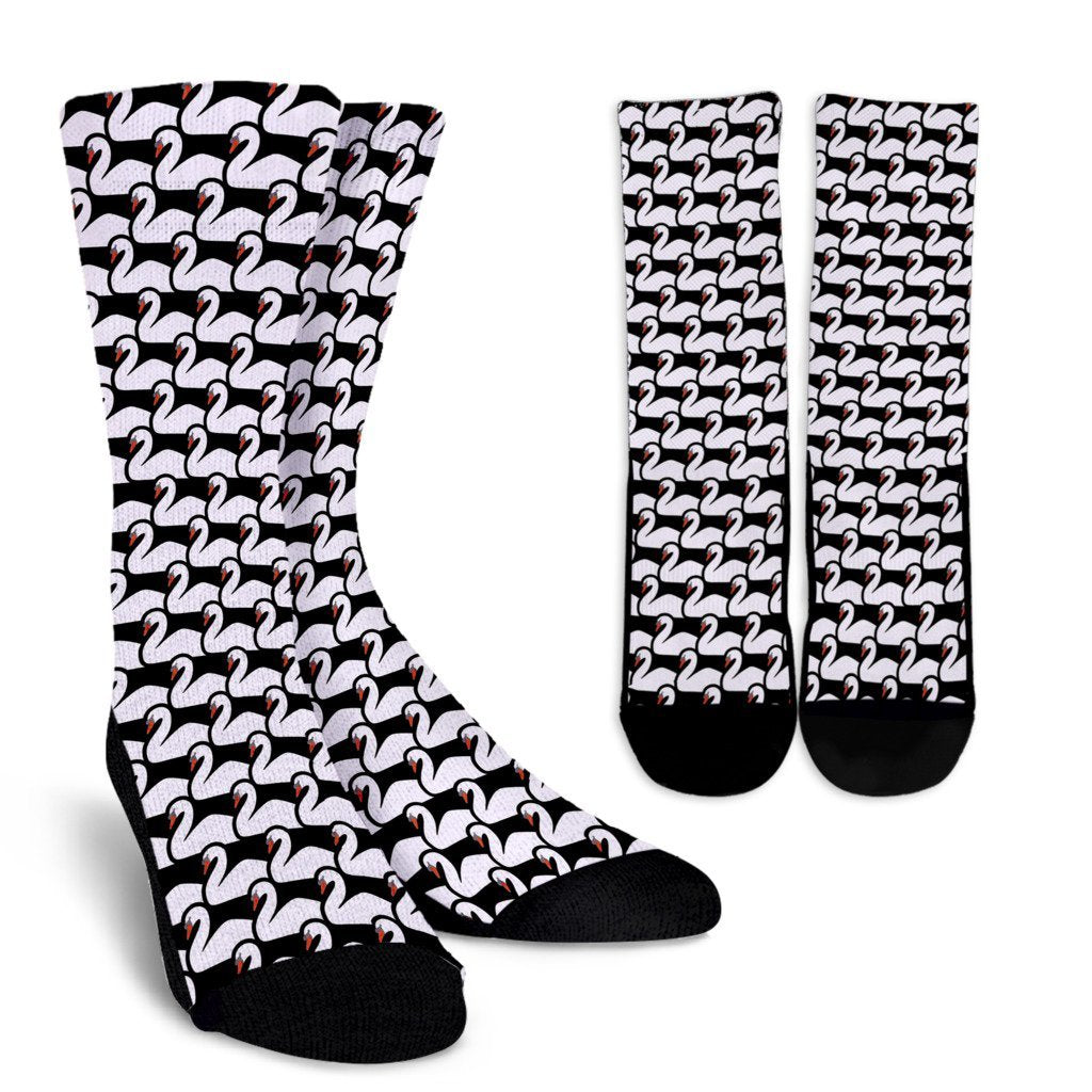 Swan Pattern Print Swan Pattern Print-grizzshop