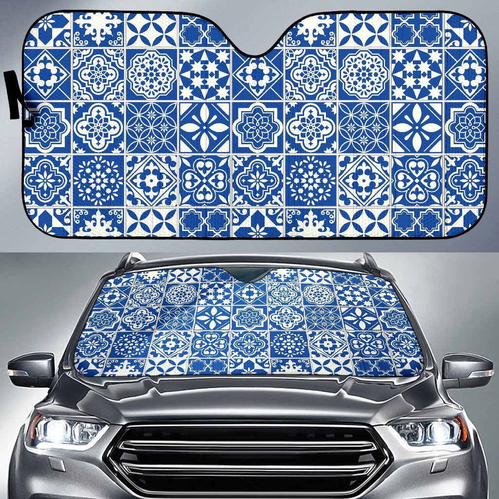 Swedish Print Pattern Car Sun Shade-grizzshop