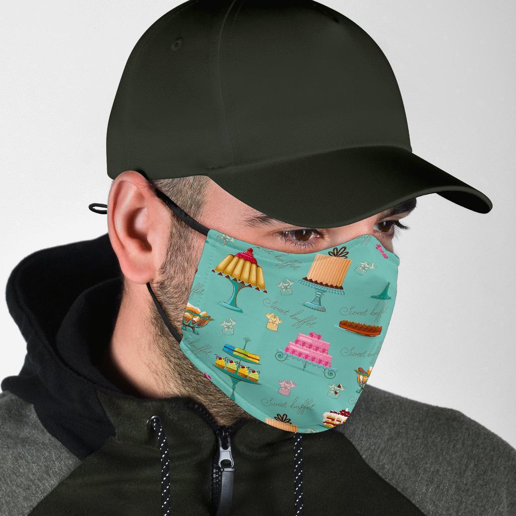 Sweet Cake Pattern Print Face Mask-grizzshop