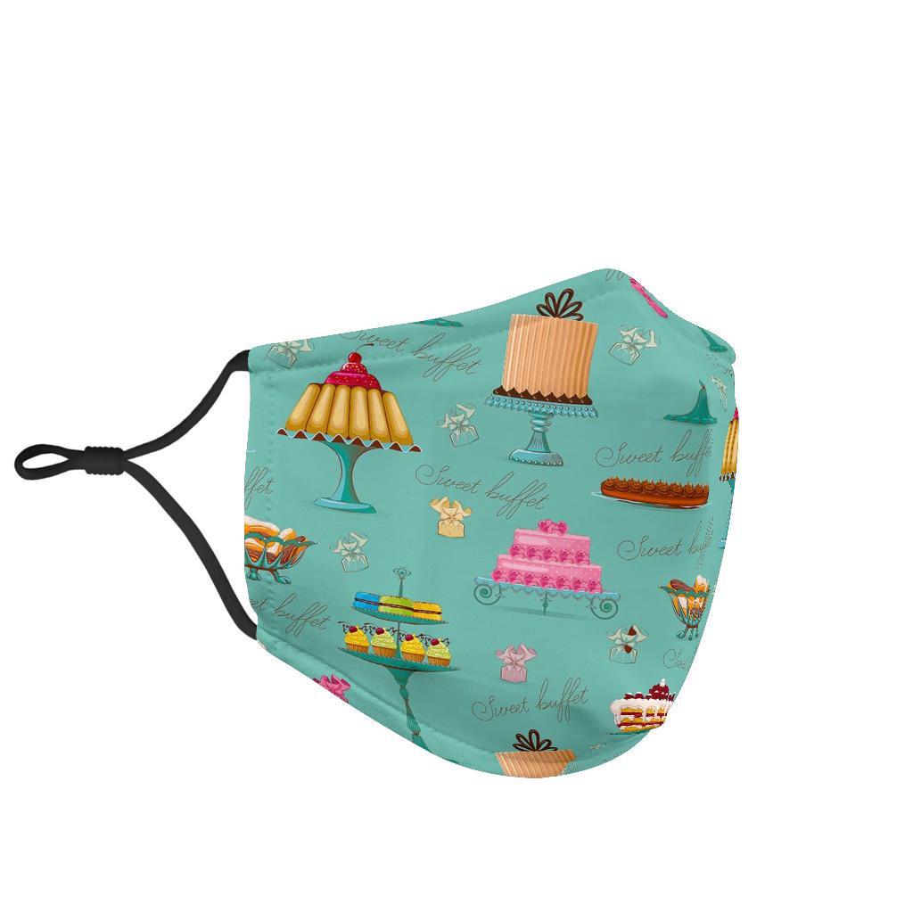 Sweet Cake Pattern Print Face Mask-grizzshop