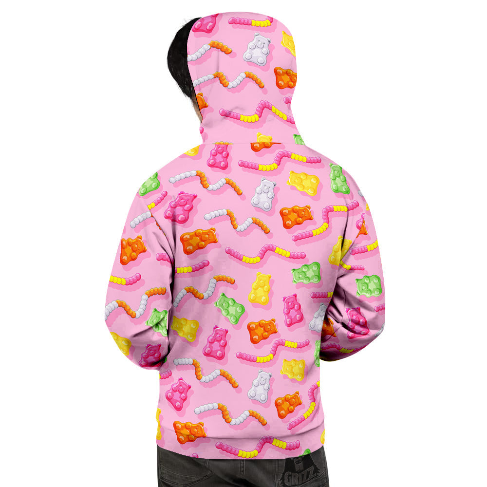 Sweet Gummy Bears And Worms Print Pattern Men's Hoodie-grizzshop