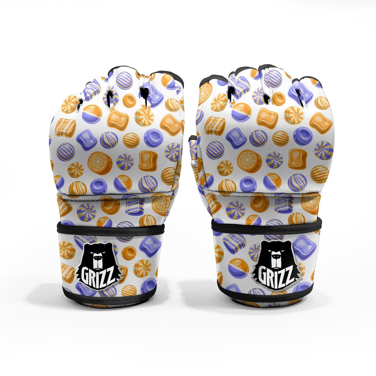 Sweet Gummy Print Pattern MMA Gloves-grizzshop