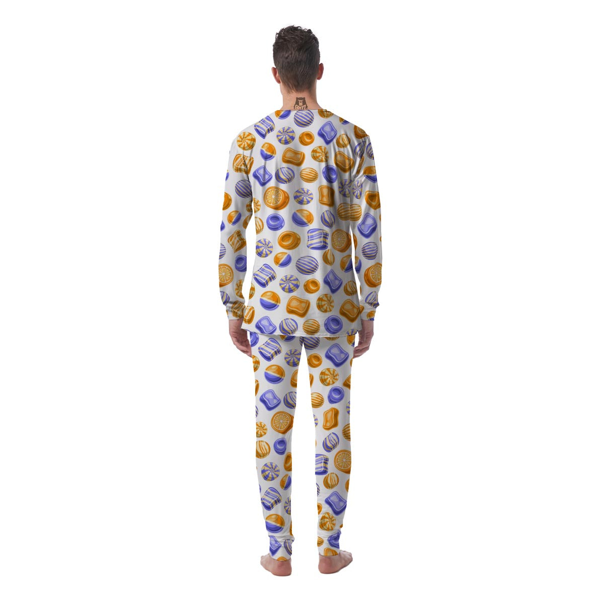 Sweet Gummy Print Pattern Men's Pajamas-grizzshop
