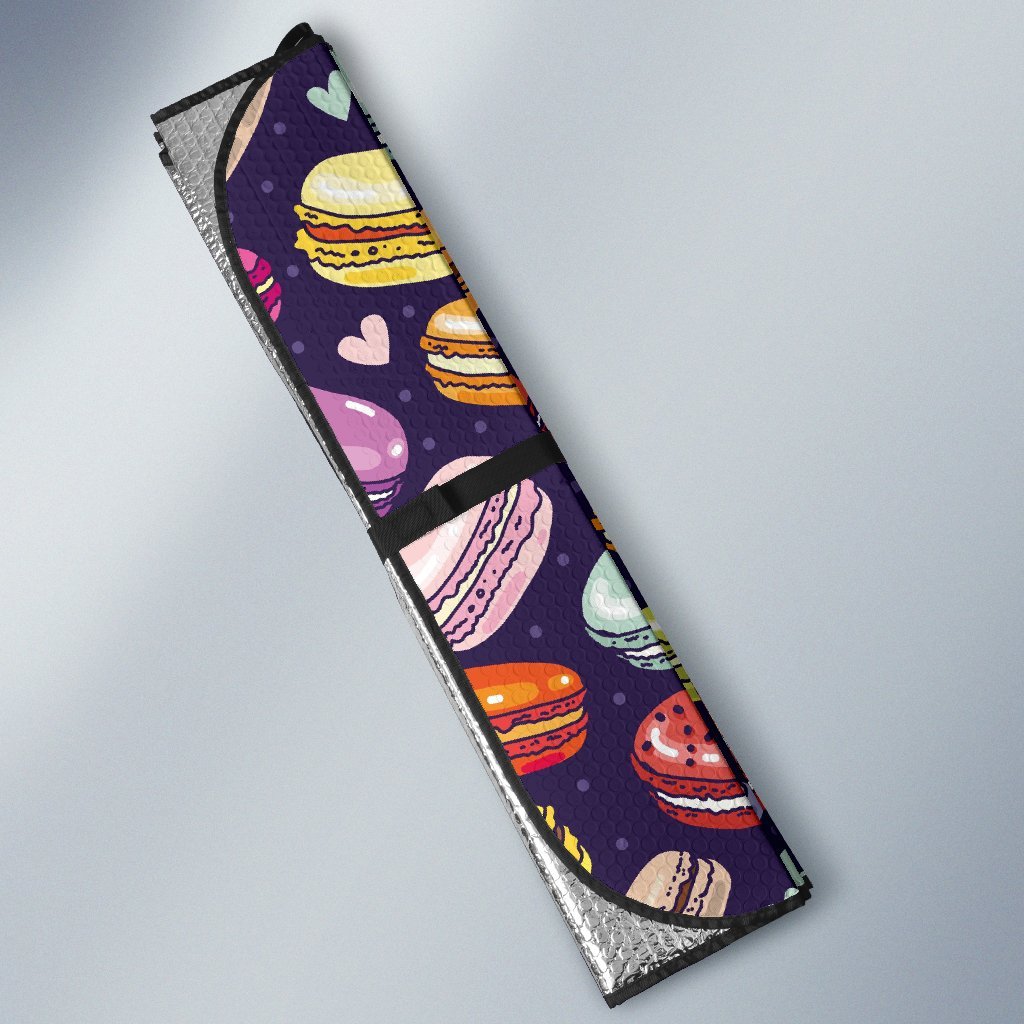 Sweet Macaron Print Pattern Car Sun Shade-grizzshop