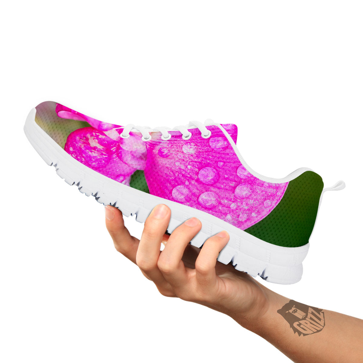 Sweet Pea Purple Print White Sneaker-grizzshop