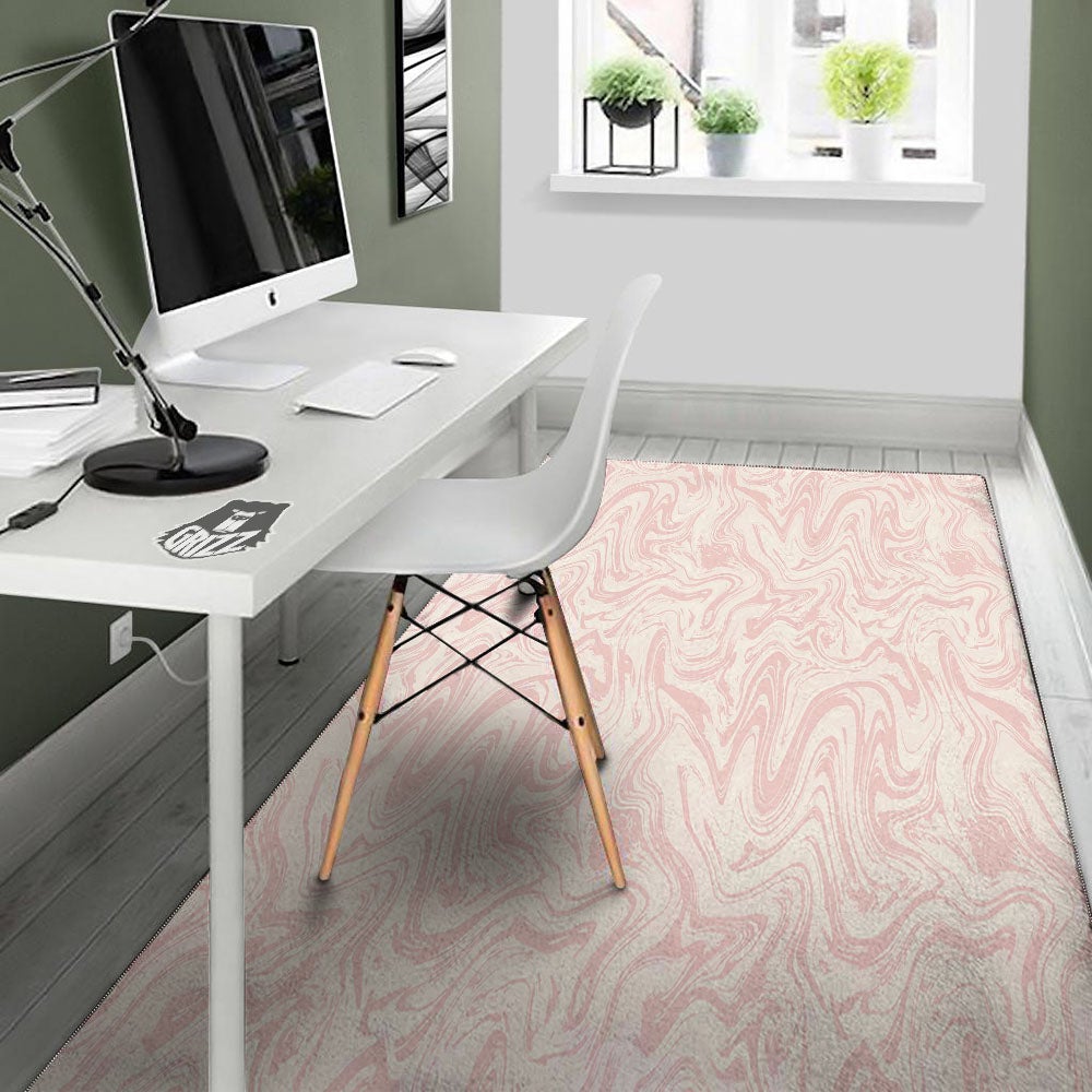Swirl Pink Print Pattern Floor Mat-grizzshop