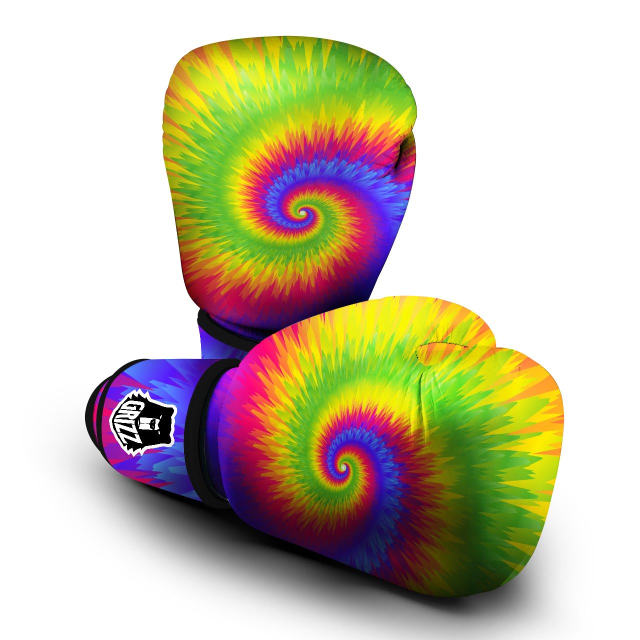 Swirl Rainbow Psychedelic Print Boxing Gloves-grizzshop