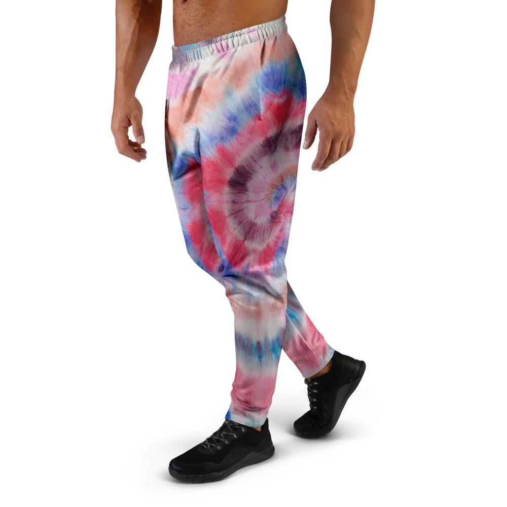 Swirl Rainbow Tie Dye Men's Joggers-grizzshop