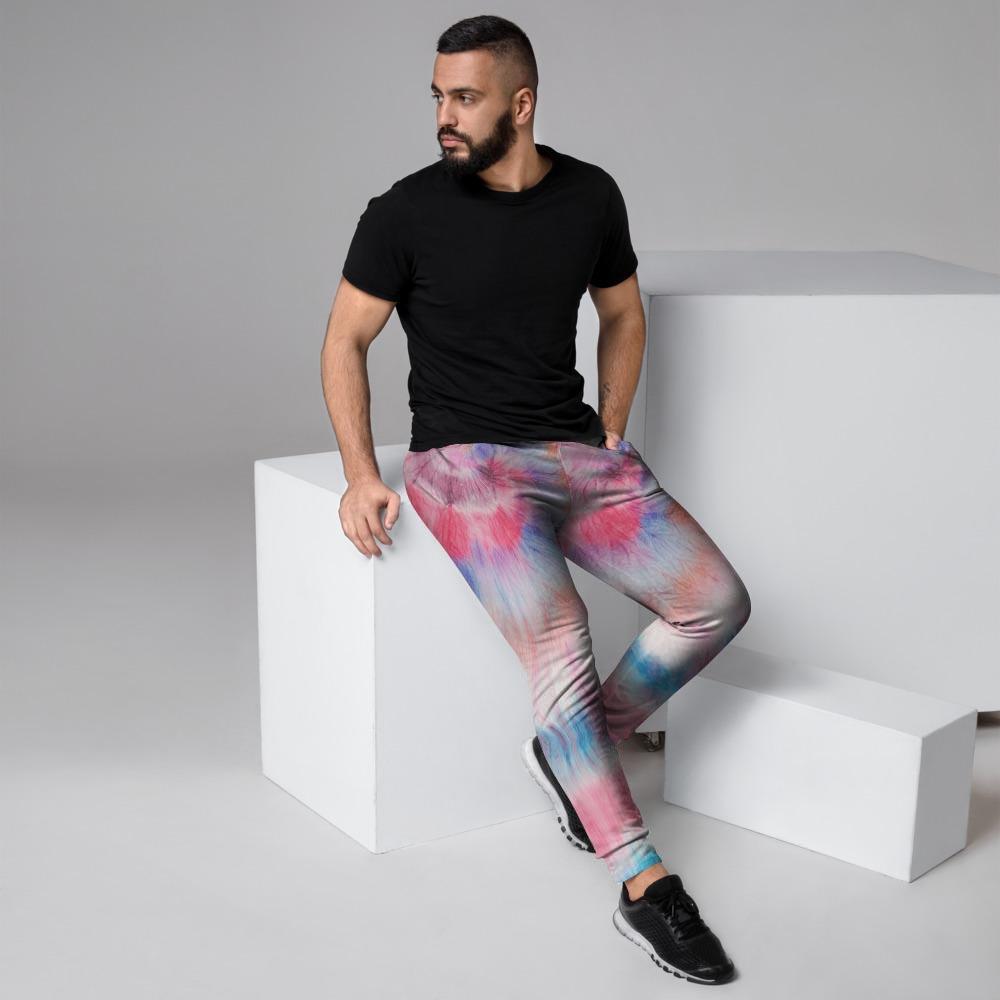 Swirl Rainbow Tie Dye Men's Joggers-grizzshop