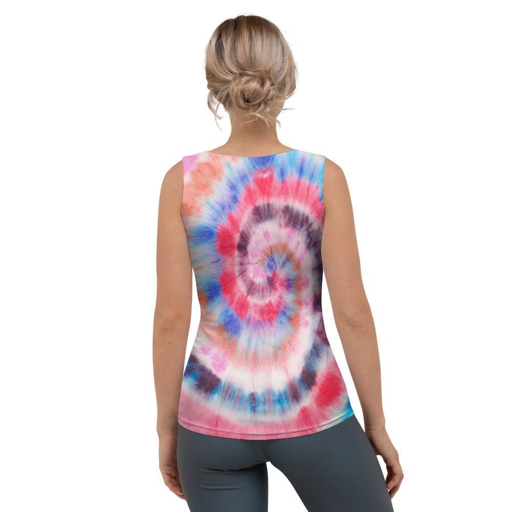 Swirl Rainbow Tie Dye Women's Tank Top-grizzshop