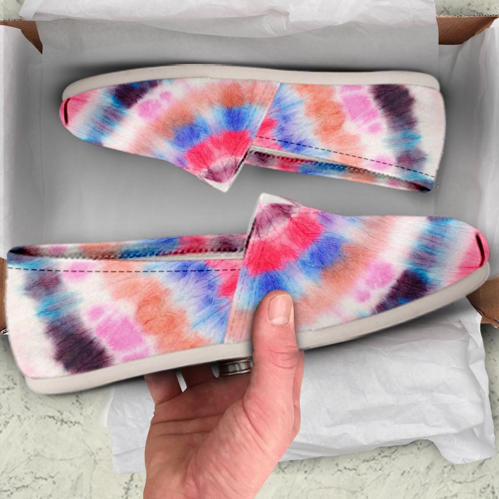 Swirl Rainbow Tie Dye Canvas Shoes-grizzshop