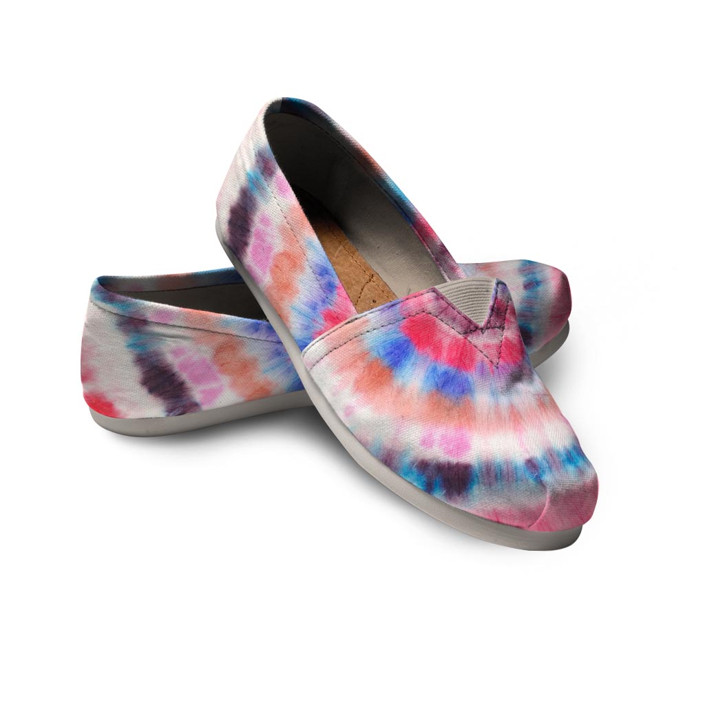 Swirl Rainbow Tie Dye Canvas Shoes-grizzshop