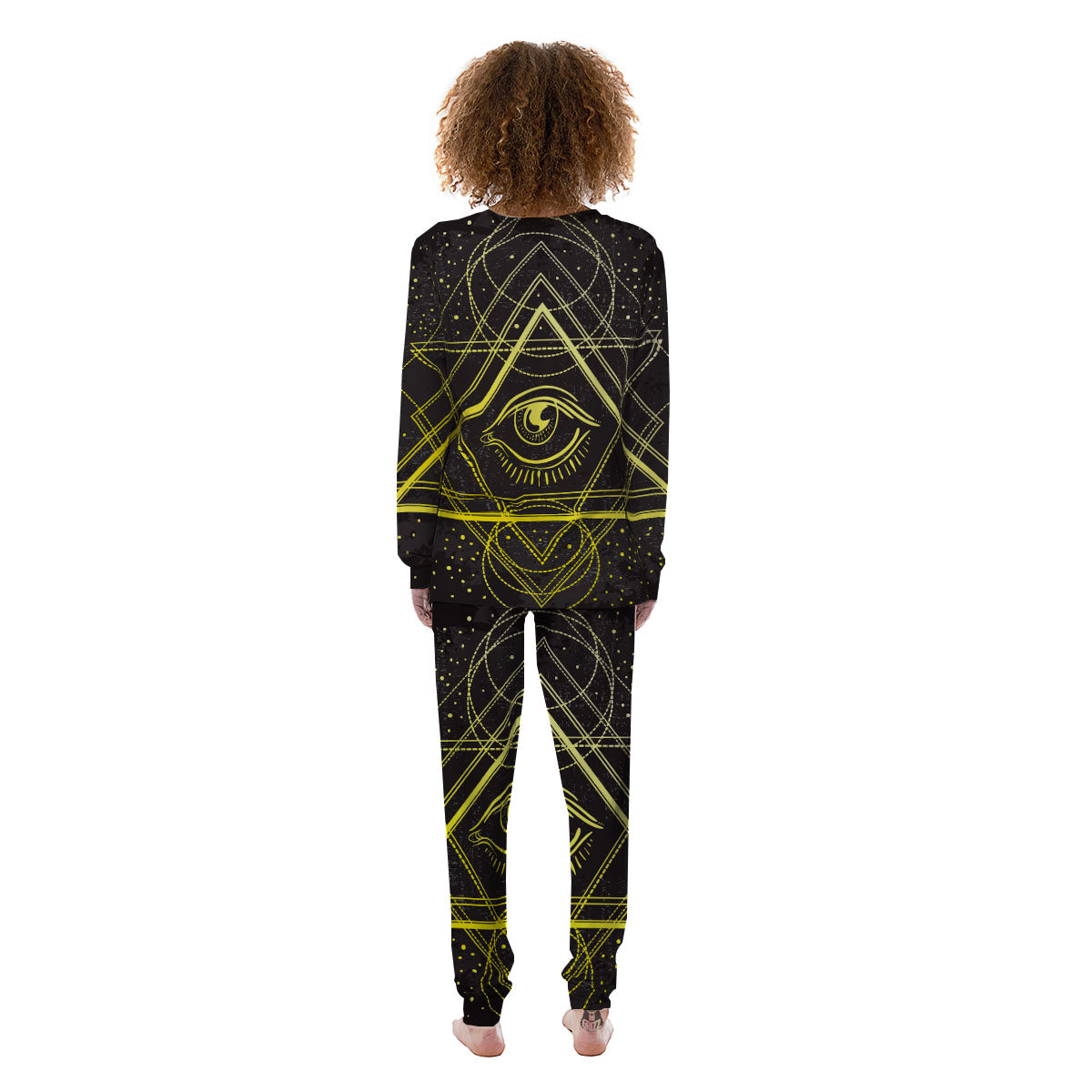 Symbol All Seeing Eye Print Women's Pajamas-grizzshop