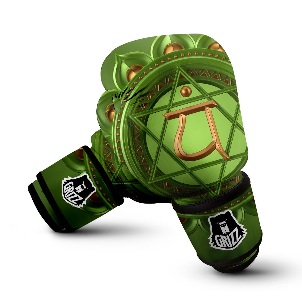 Symbol Anahata Chakra Print Boxing Gloves-grizzshop