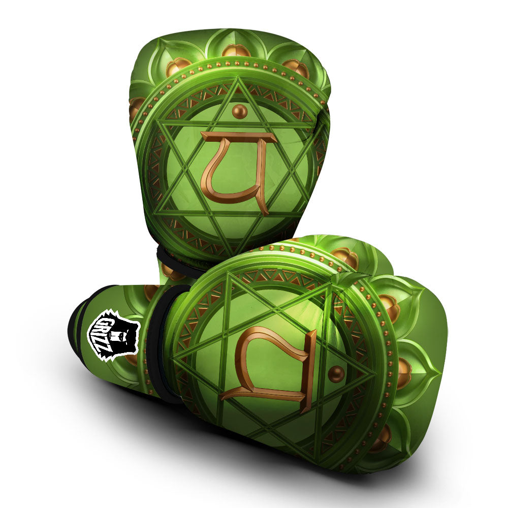 Symbol Anahata Chakra Print Boxing Gloves-grizzshop