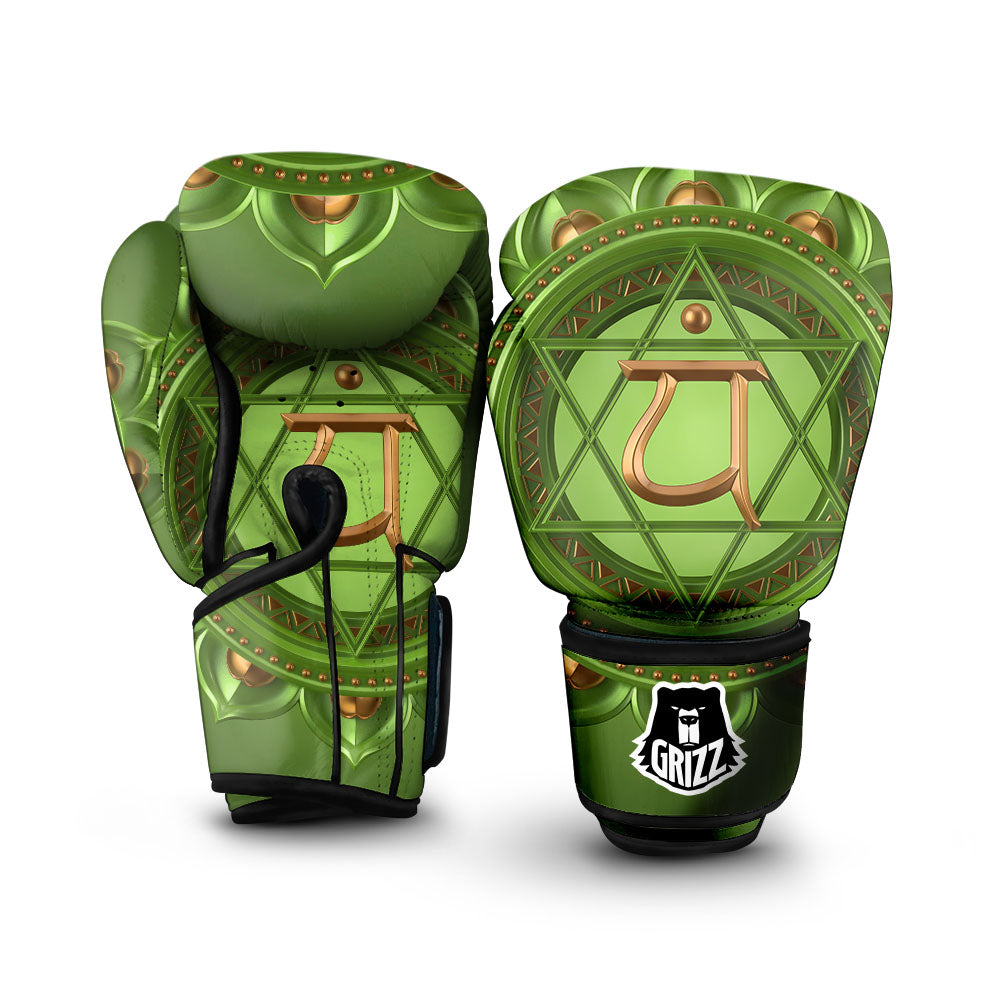 Symbol Anahata Chakra Print Boxing Gloves-grizzshop