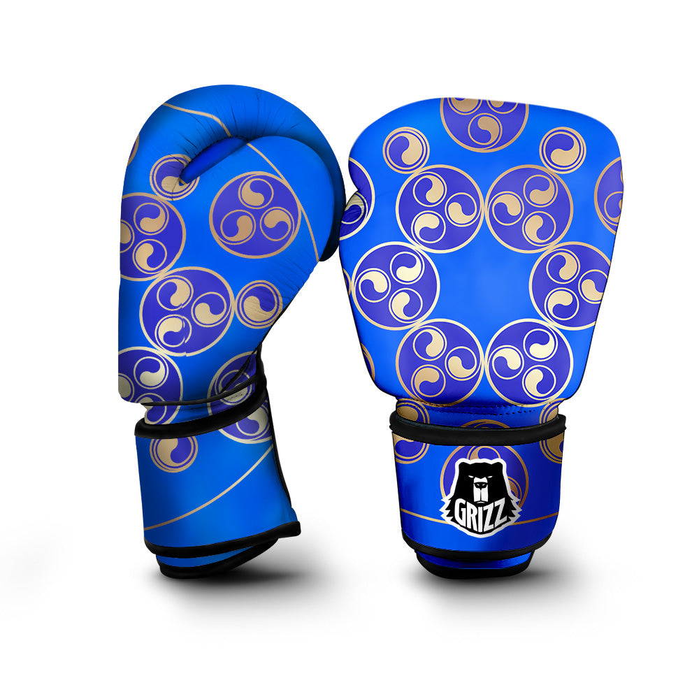 Symbol Blue Celtic Print Boxing Gloves-grizzshop