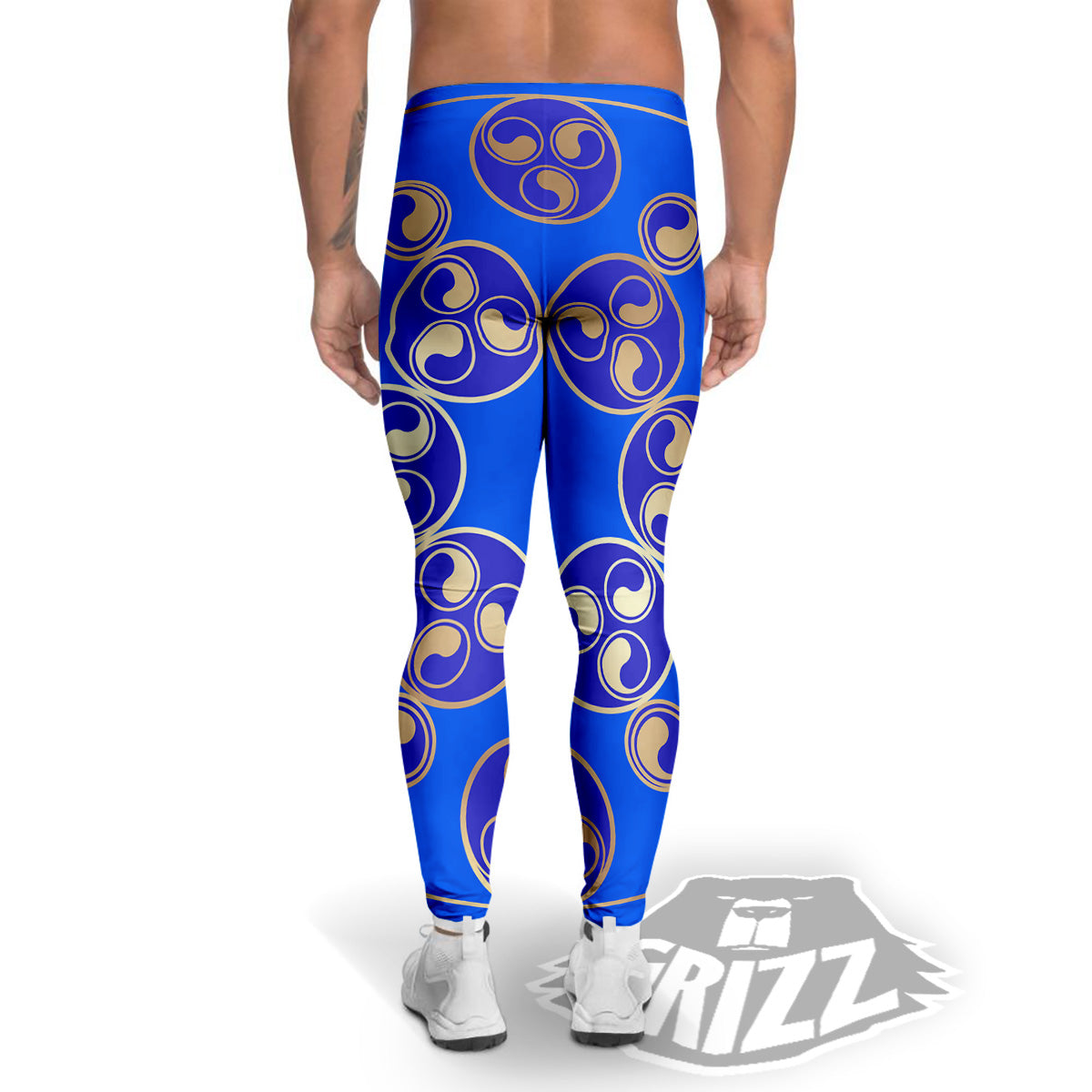 Symbol Blue Celtic Print Men's Leggings-grizzshop