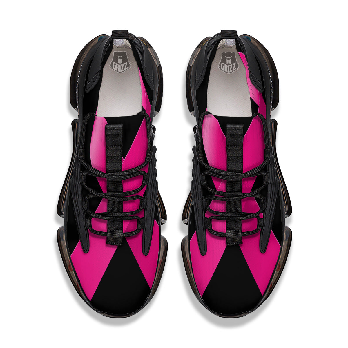 Symbol Breast Cancer Awareness Print Black Gym Shoes-grizzshop