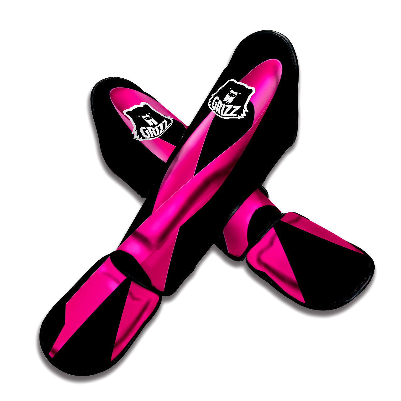 Symbol Breast Cancer Awareness Print Muay Thai Shin Guards-grizzshop