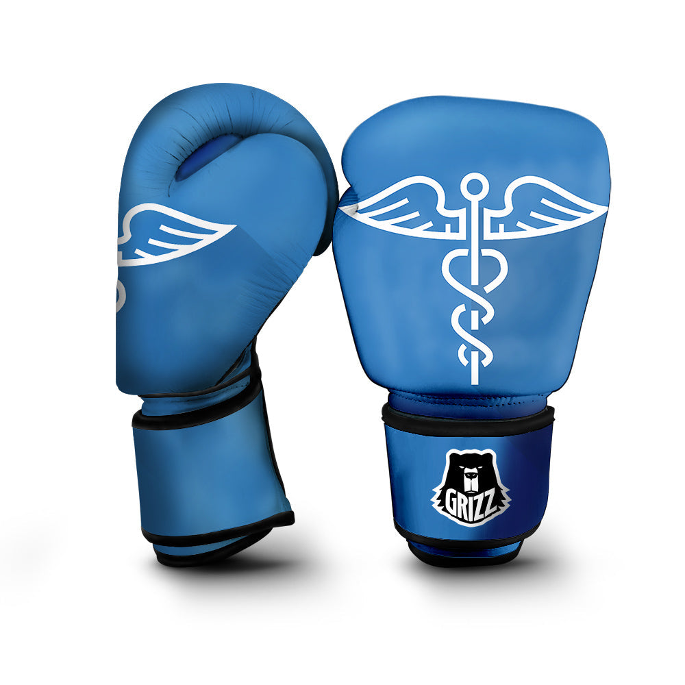 Symbol Caduceus Print Boxing Gloves-grizzshop