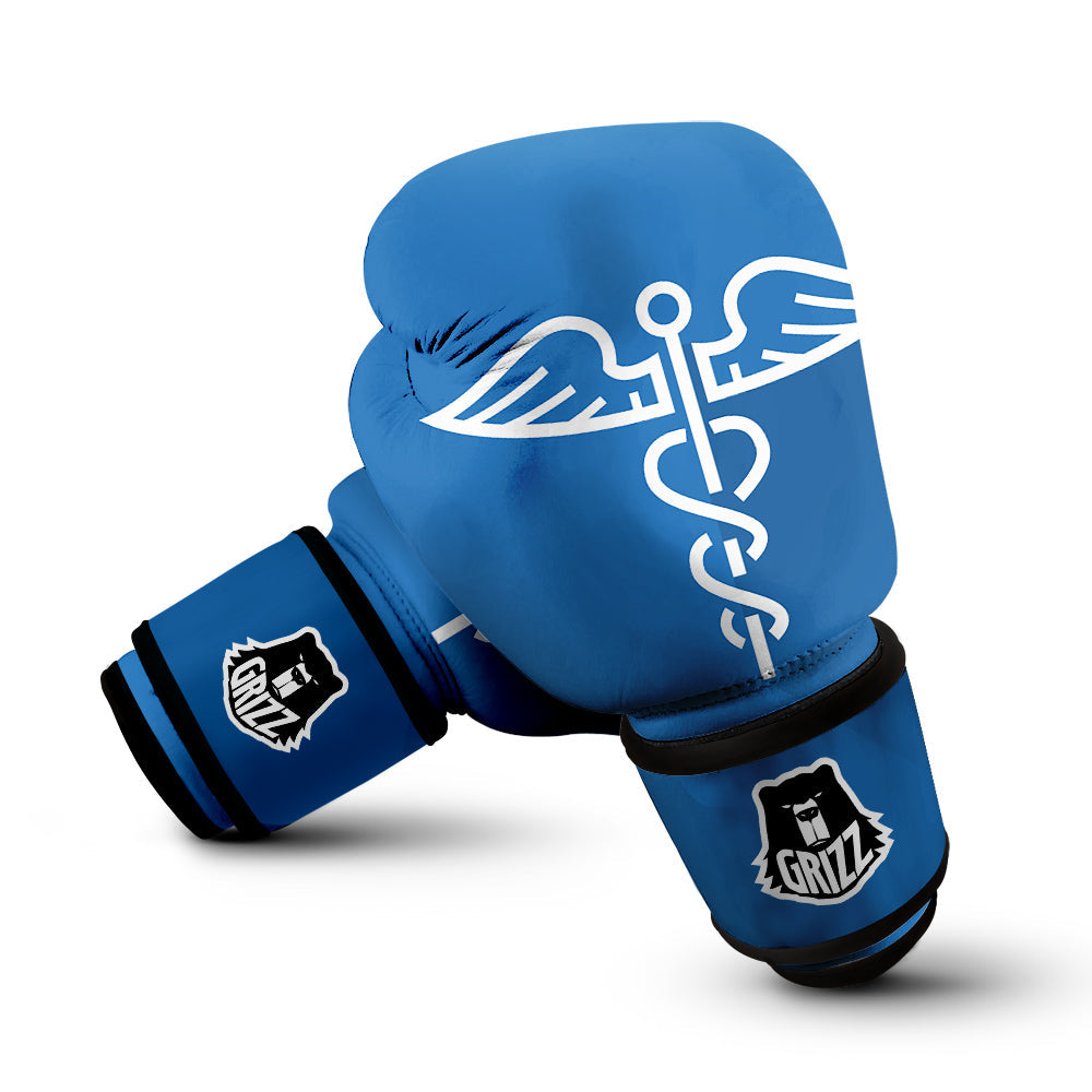 Symbol Caduceus Print Boxing Gloves-grizzshop