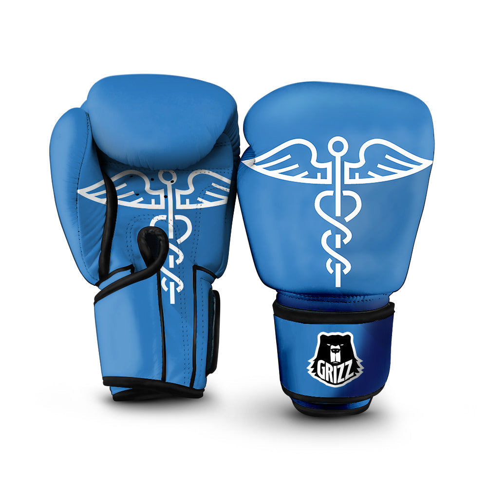 Symbol Caduceus Print Boxing Gloves-grizzshop