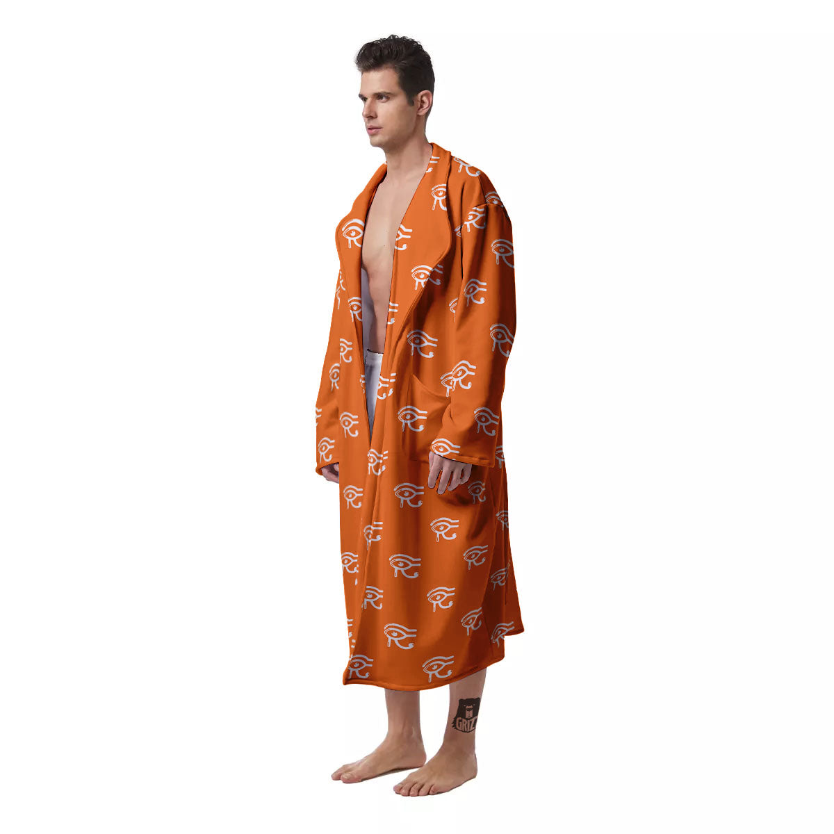 Symbol Eye Of Horus Pattern Men's Robe-grizzshop